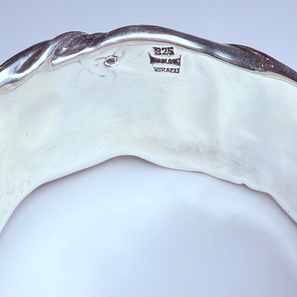 HUGE Didae Shablool Israel 925 Sterling Silver 40mm Wide Bangle Bracelet NWT! - Picture 4 of 12